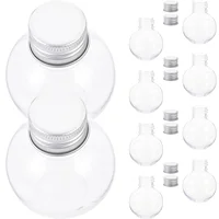 10 Pcs Transparent Spherical Bottle Water Bottles Bulb Drink Coffee Multi-function Juice The Pet Plastic Christmas Containers 1