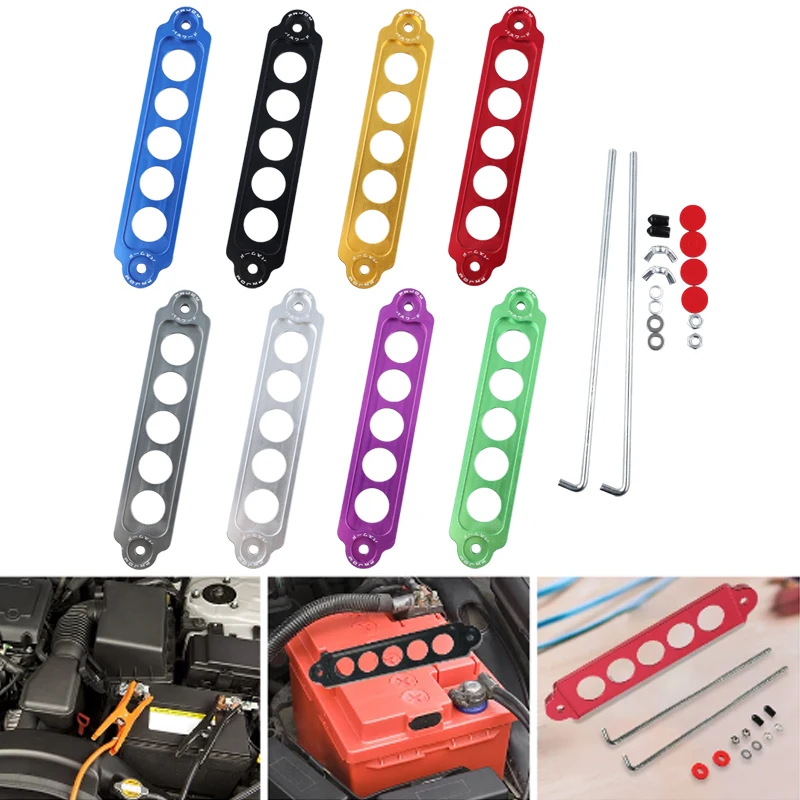 Batteria Universale Tie Down Brace Lega Di Alluminio Batteria Tie Down Hold Staffa 5 Poli Batteria Staffa A Clip Fissa Accessori Auto