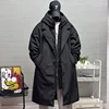 Mid-Length Men's Coat Winter Hooded New Two Pieces Korean Style Windbreaker Warm Thicken Cotton 6
