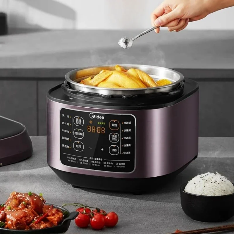 Midea 220V Double-bladder Electric Pressure Cooker 5L/6L Rice Cooker 70ka Steel Inner Potion Pressure Rice Cooker 3