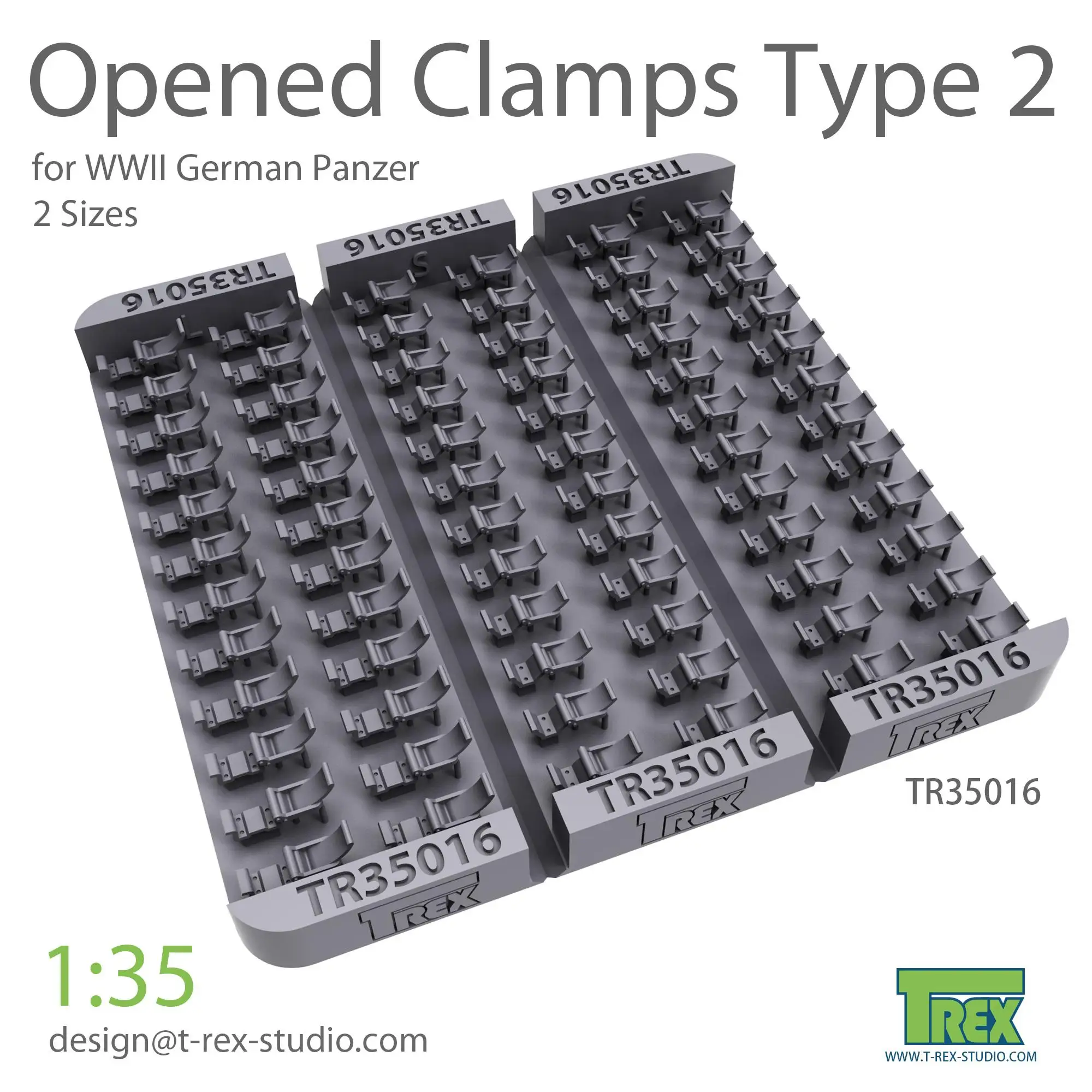 

Открытые хомуты 35016 1/35, для германских Panzer (Type 2),