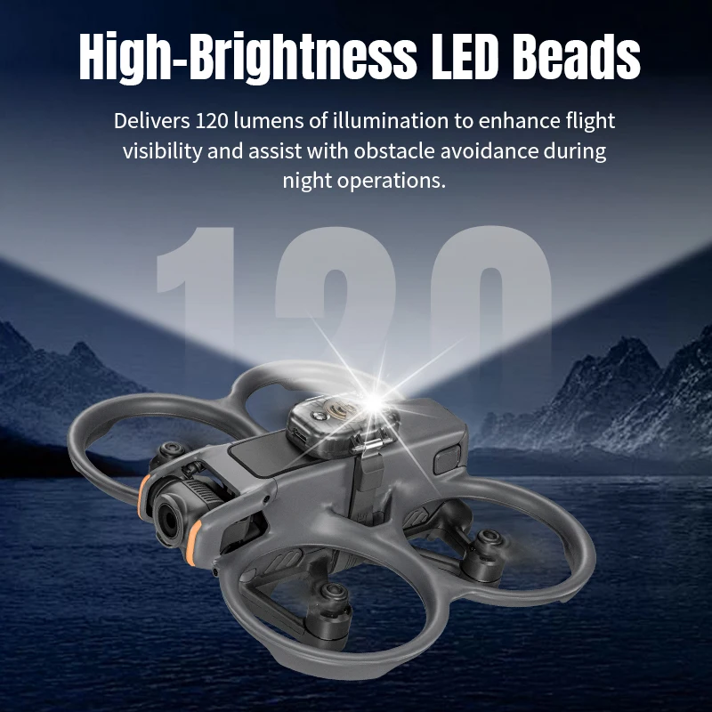 Alarme Stroboscopique Drone 120dB GPS Traqueur Lumière LED Rechargeable USB-C
