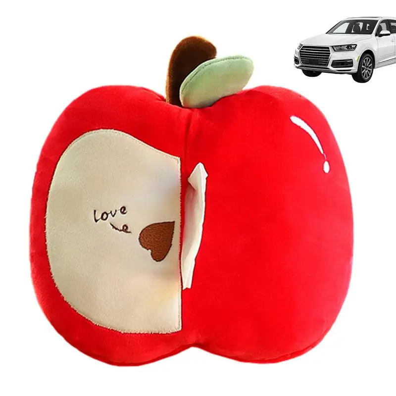 

Мультяшный Автомобильный держатель для салфеток, мягкий плюшевый держатель для салфеток с фруктами, симпатичный мультяшный держатель для салфеток, подвесной автомобильный органайзер для салфеток