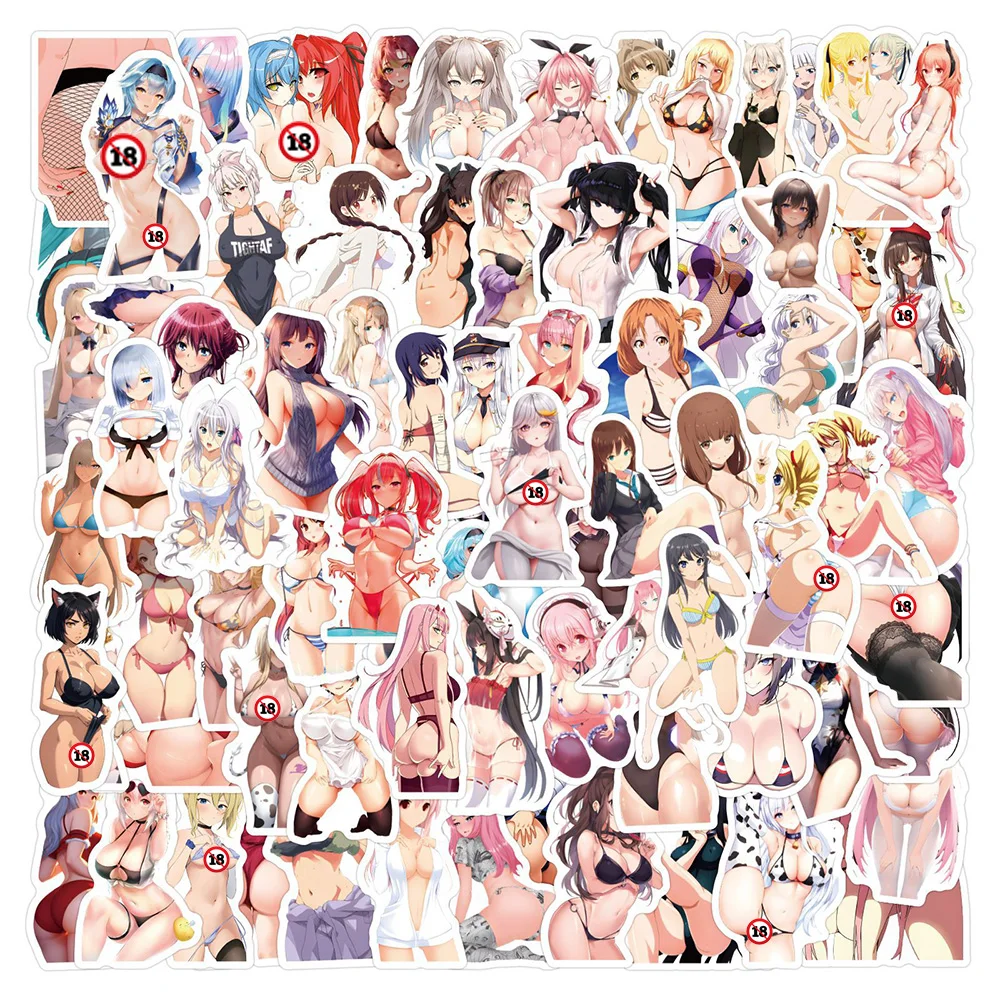 Cute Anime Sexy Girl Graffiti Sticker Waterproof Decals 10/30/50/120Pcs Guitar Luggage Notebook Phone Skateboard Cup Sticker cartoon stickers,anime stickers,kawaii stickers,decorative stickers,colorful stickers