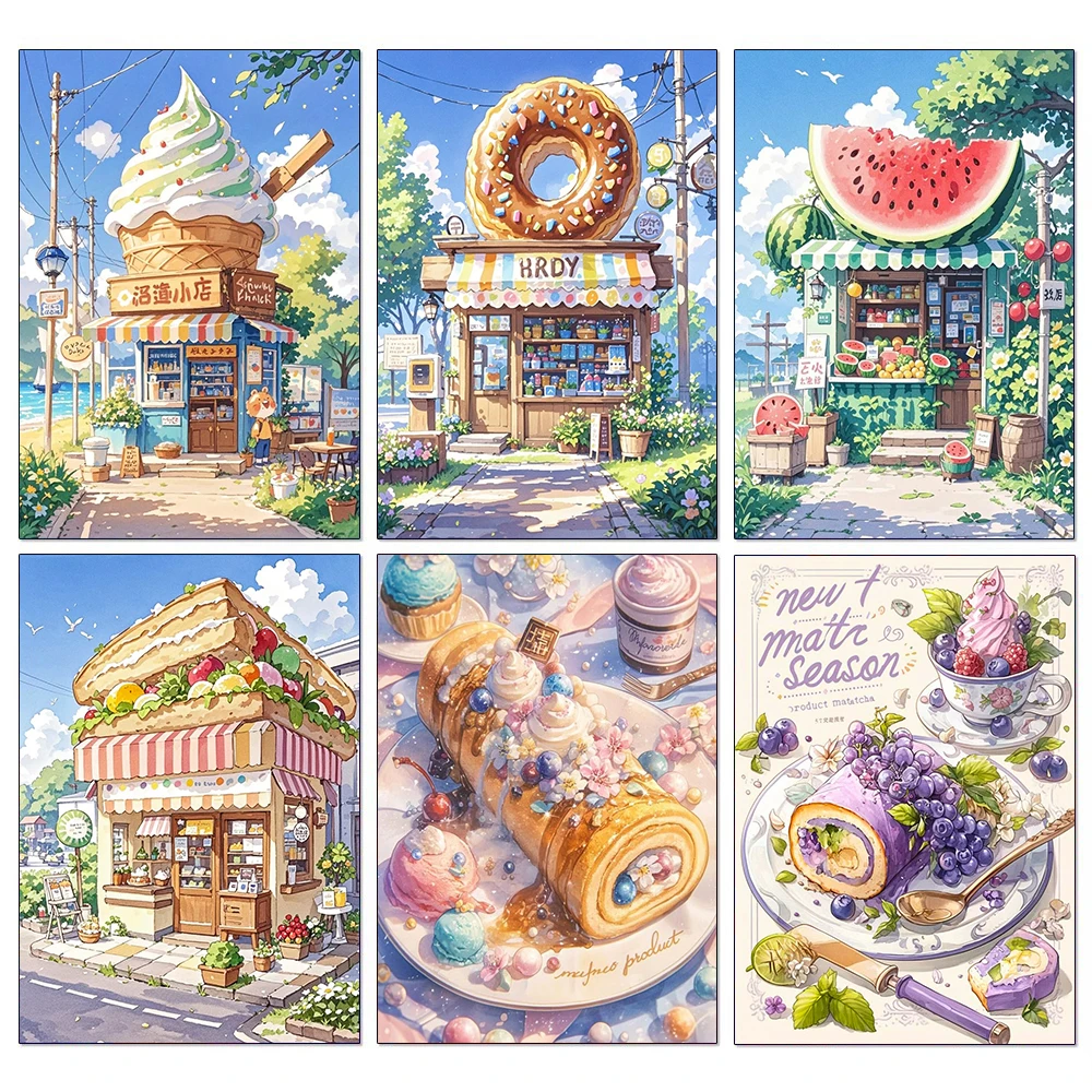 DIY Diamonds Painting Novelty 2025 Cartoon House Full Diamond Mosaic Embroidery Cross Stitch Kits Home Decoration Adult Crafts
