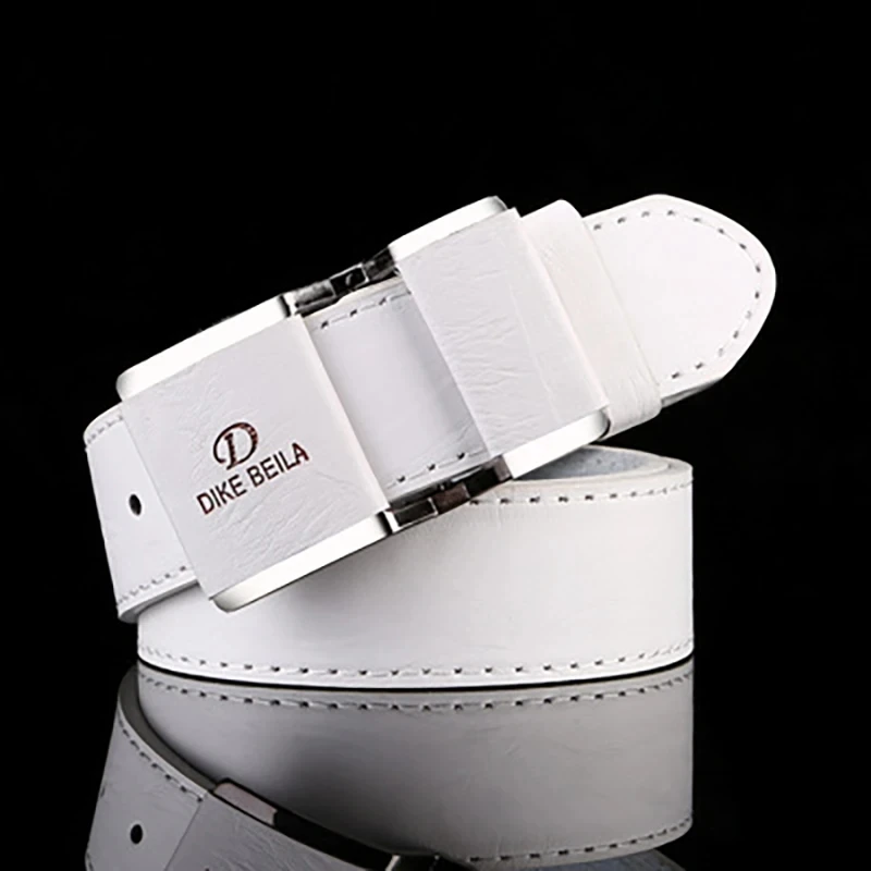 New men's belt korean fashion smooth buckle business casual