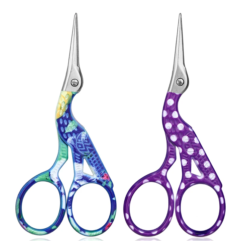 

MIUSIE Crane Shape Scissors Vintage Scissors Stainless Steel Retro Cross Stitch Scissors Small Sewing Scissor Tailor Sewing Tool