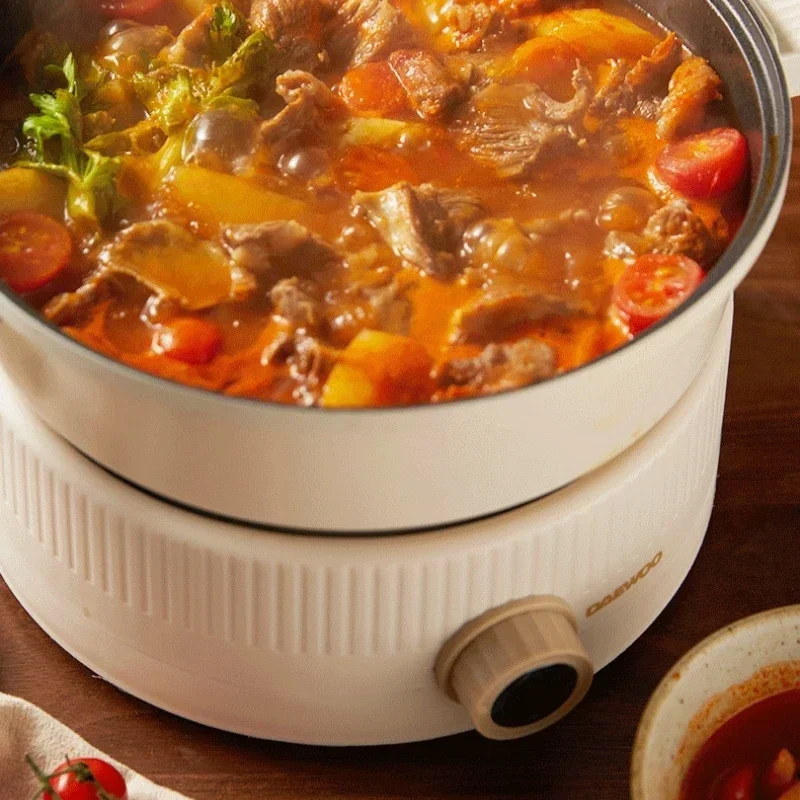 DAEWOO Split Type Multicooker Kitchen Electric Pot Steam Stew Multifunctional Cooking Pots Home 3.5L Hotpot 1360W Pot Cooker 4