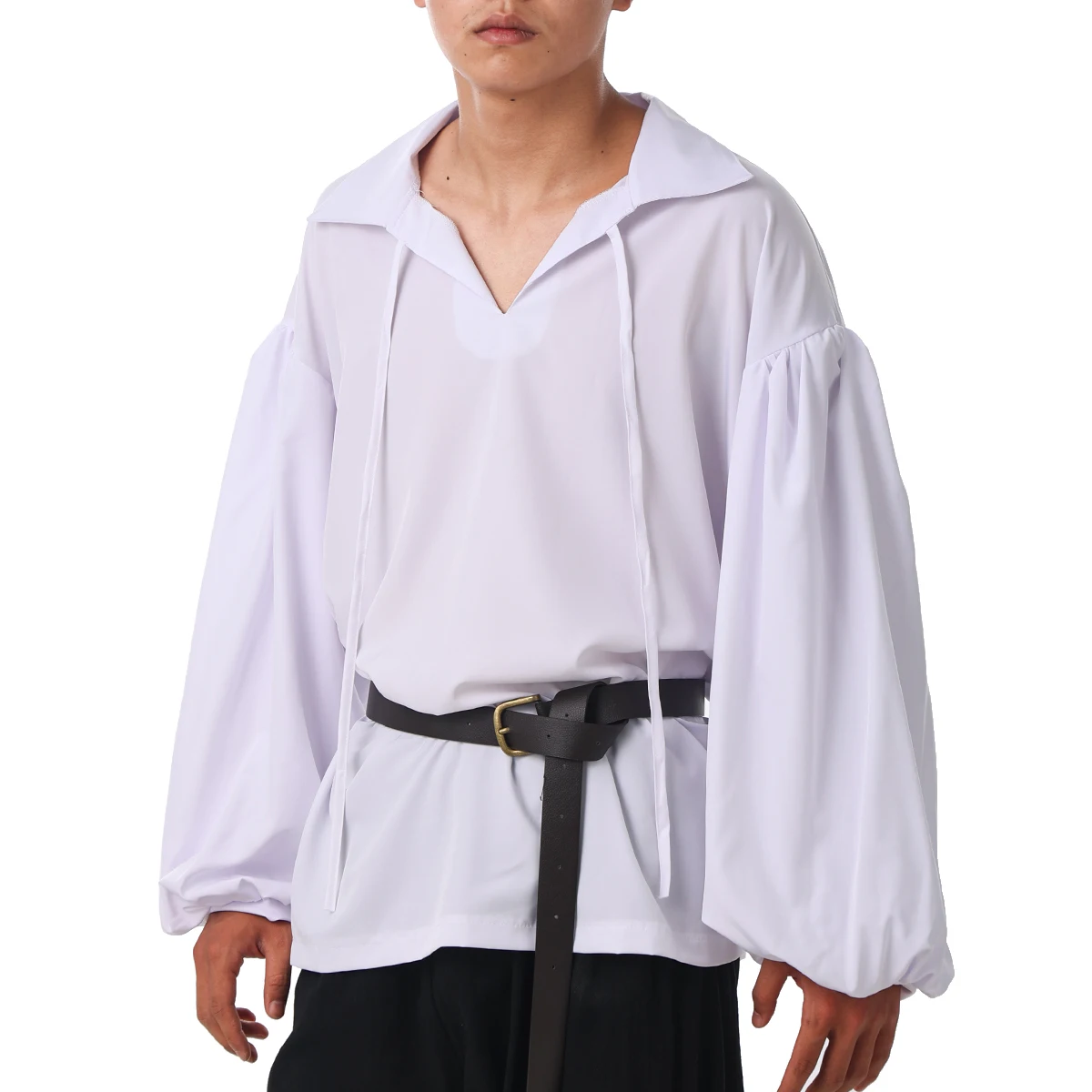 Oanviso Mittelalter Hemd Für Herren – LARP, Cosplay, Piratenlook, Aus Polyester