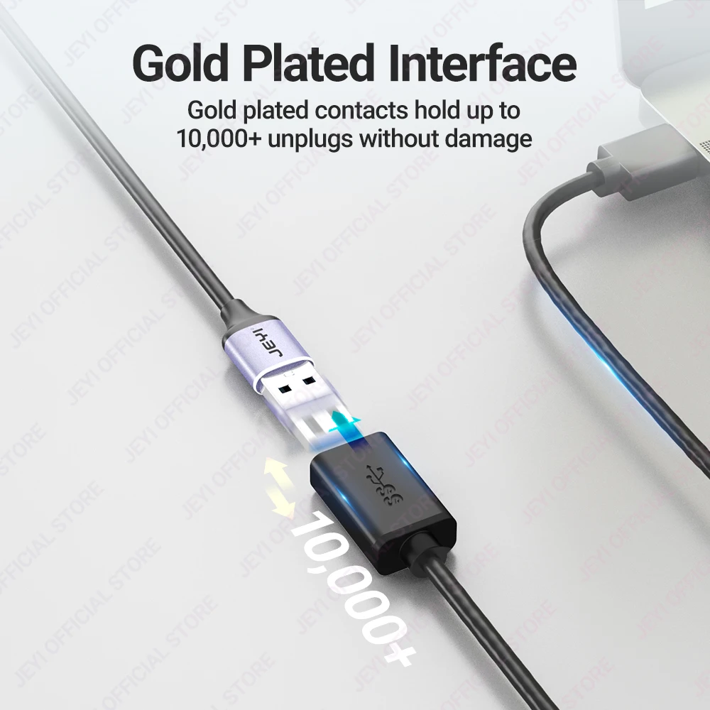 JEYI USB 연장 케이블, USB 3.0 GEN1 5G 연장 수-암 코드, 빠른 데이터 전송 호환 키보드, 마우스, 플래시 드라이브