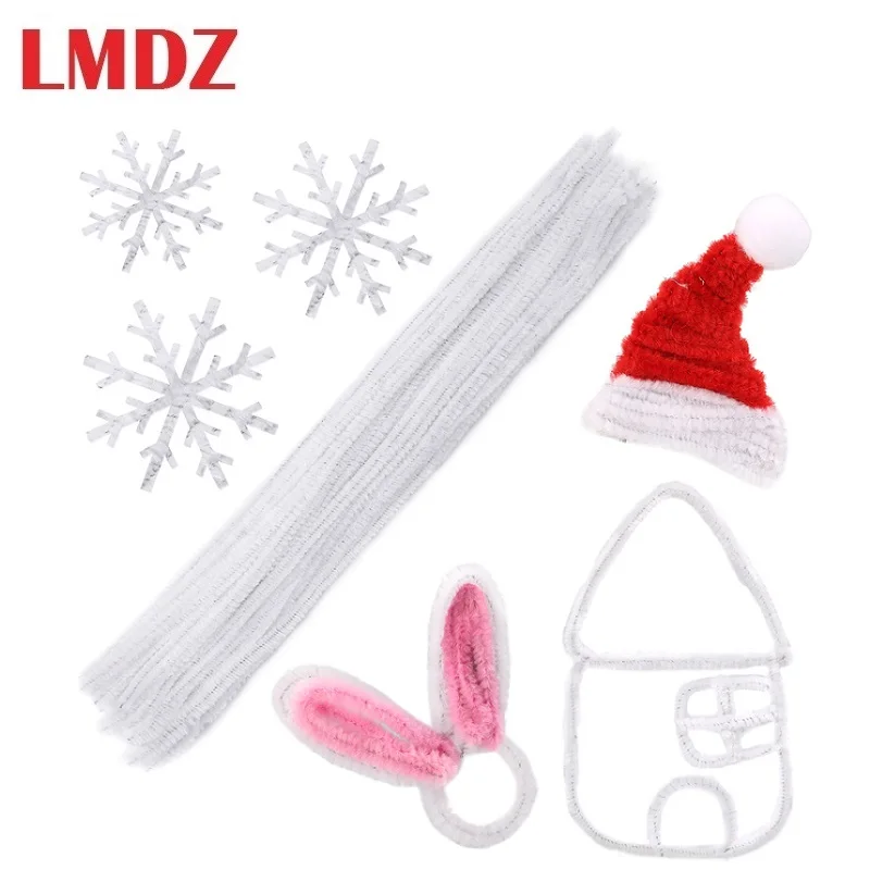 

LMDZ 30cm White Color Chenille Stems Pipe Cleaners Children Educational Toys Handmade for DIY Craft Supplies