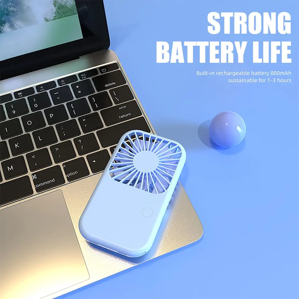 Fan Wind Power USB Rechargeable Handheld Mini Portable Electric Fan Ultra-quiet Desktop Cooling Fans With Mobile Phone Bracket