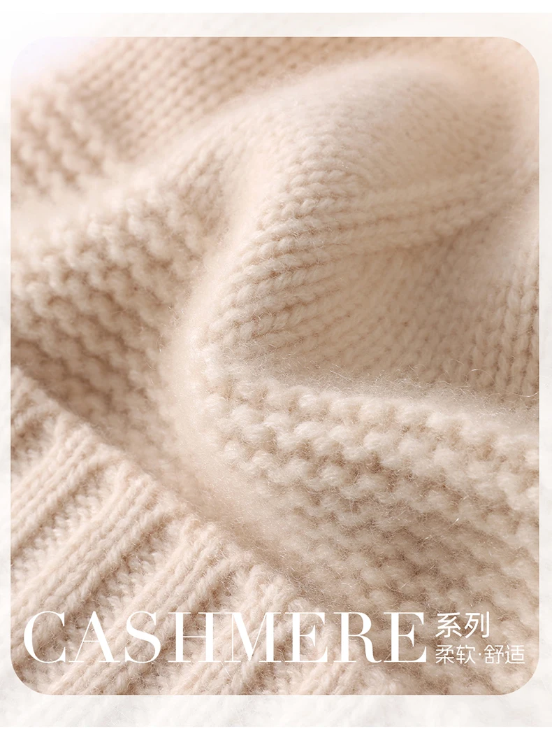 Wintermütze aus reinem Kaschmir für Damen, gestrickte warme modische Gehörschutz-Wollmütze, kältebeständige und kältebeständige Mütze – Detail 10