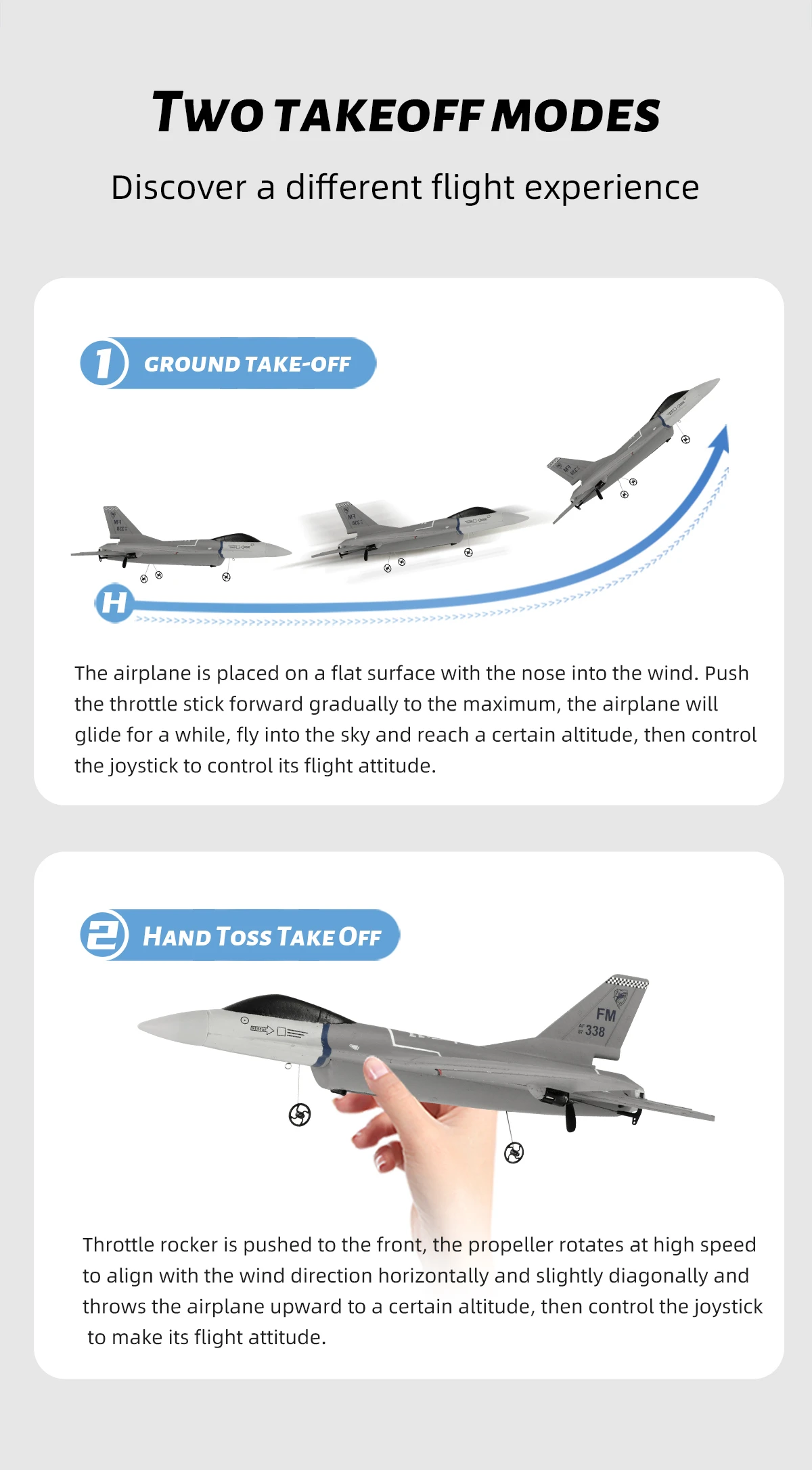 F16 Rc Glider 3ch Airplane With 6-axis Self-stabilization System_voghion.com