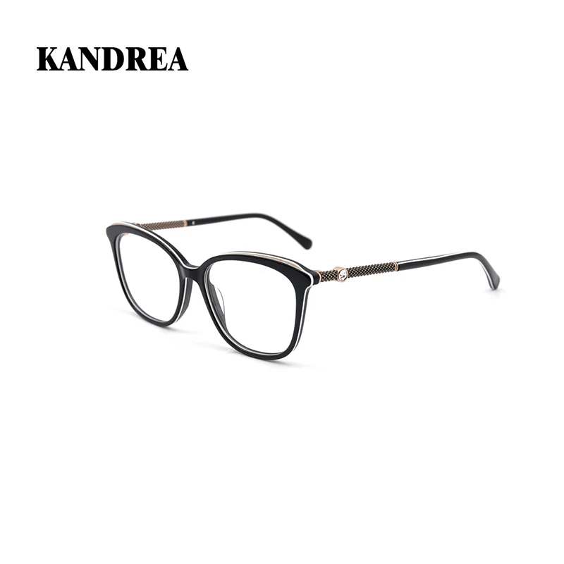 

KANDREA Fashion Acetate Glasses Frame Women Men Square Eyeglasses Luxury Optical Myopia Prescription Glasses Eyewear HG8271
