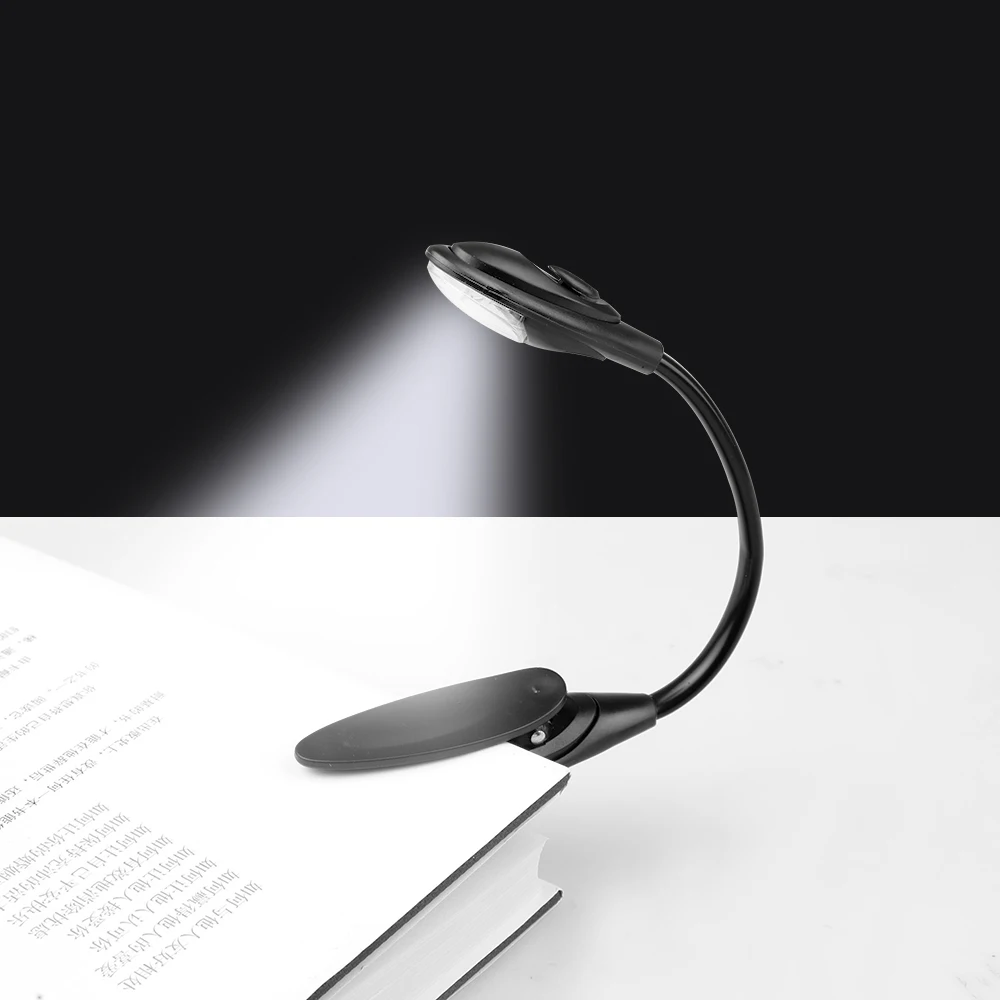 Portable LED Book Light Mini Clip-on Flexible Tube Bright Night Light Student Travel Book Reading for Bedroom Dormitory led light night light book light mini night light mini led light