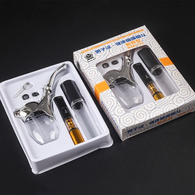 

Cleaning type cigarette holder Acrylic Smoking Pipe complete set Classic Hookah mouthpieces Portable Microfilter Tobacco Filter