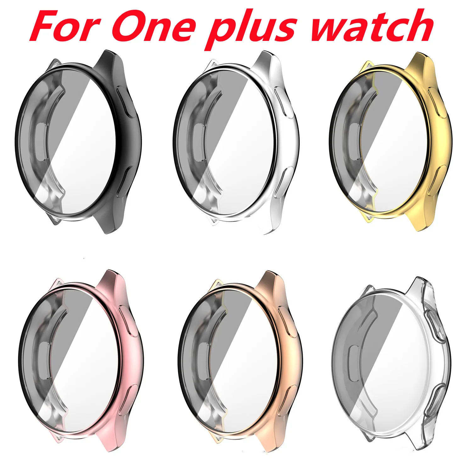 2022 Nuova Custodia Per One Plus Watch 47Mm Tpu Placcato All-Around Paraurti Cover Screen Protector One Plus Watch 47Mm Accessori Per Orologi