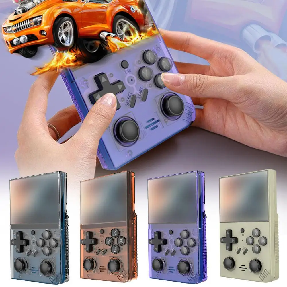 

Портативная игровая консоль R35 Plus с открытым исходным кодом, система Linux, 3,5 дюймовый IPS экран, портативный карманный видеоплеер, игры R35S 64 ГБ