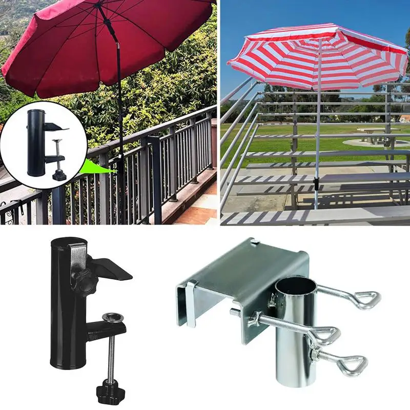 Heavy Umbrella Clamp Durable Long Lasting Wear Resistant Anti-Rust Easy Operation for Beach Courtyard Balcony Umbrella Stands