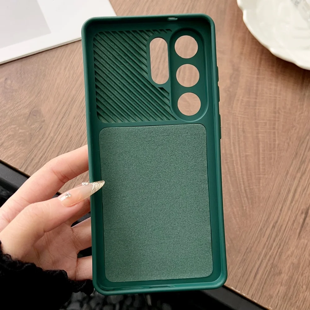 Premium Soft Liquid Silicone Case with Slide Camera Protection and Anti-Slip Bumper Cover