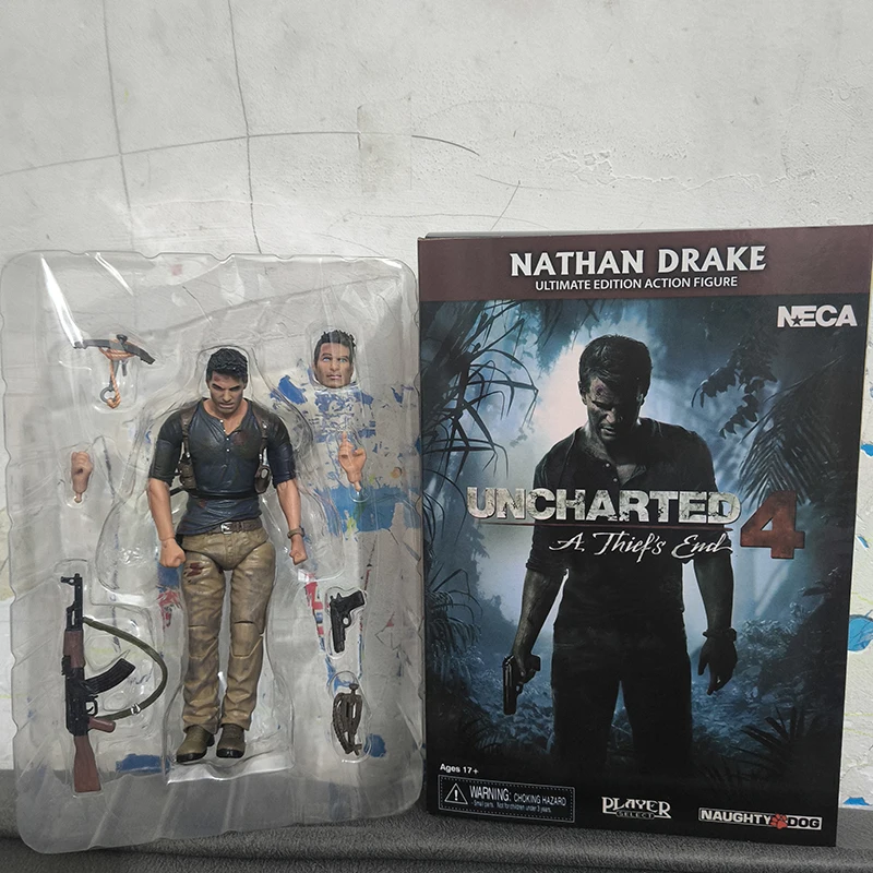NECA Uncharted – Ultimate Nathan Drake: Action Figure 18 Cm Con Accessori, Per Collezionisti (Serie Uncharted 4)