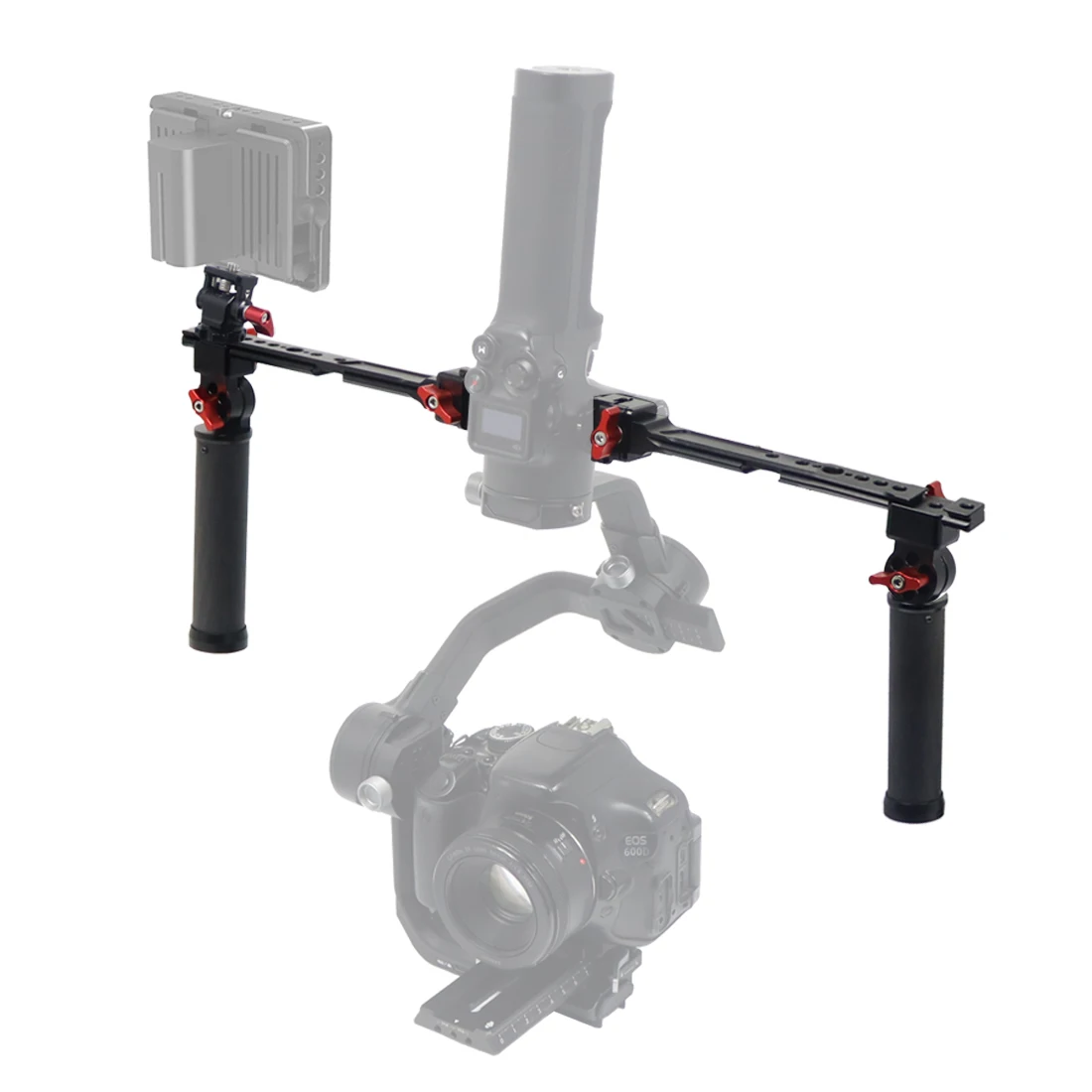 RS4 RS3 Mini RSC2 Gimbal Dual Carbon Handle Grip 180 Adjustable Clamp for Ronin