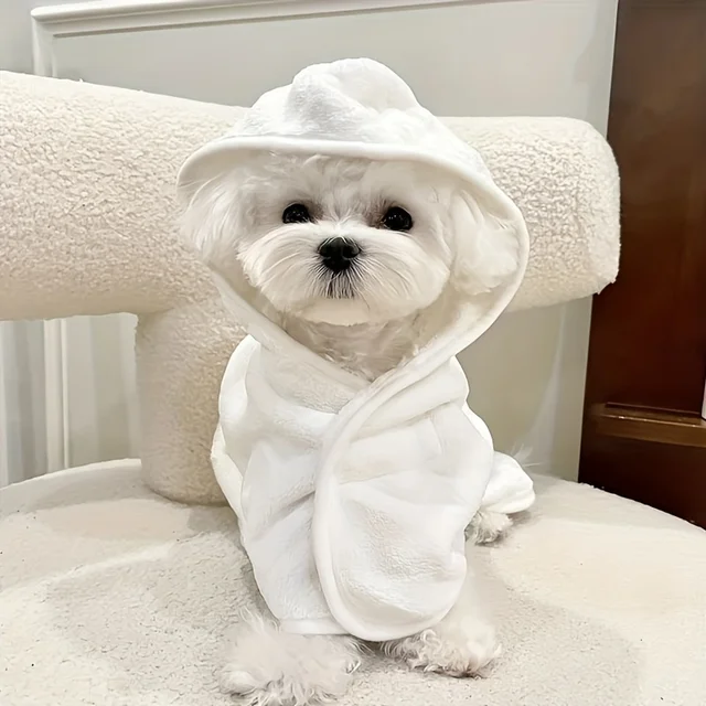 Soft Pet Bathrobe Absorbent Pet Quick Drying Bath Towel Dog Bath Towel Dogs Clean Absorbent Bathrobe Full Body Wrap Dogs Cats 3