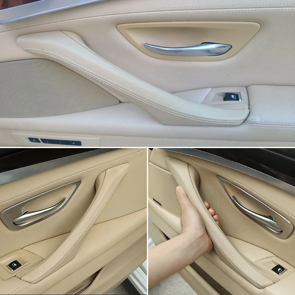 51417225854 LHD RHD 가죽 인테리어 문짝 풀 핸들 어셈블리, BMW 5 시리즈 F10 F11 F18 520i 523i 525i 528i 535i 용