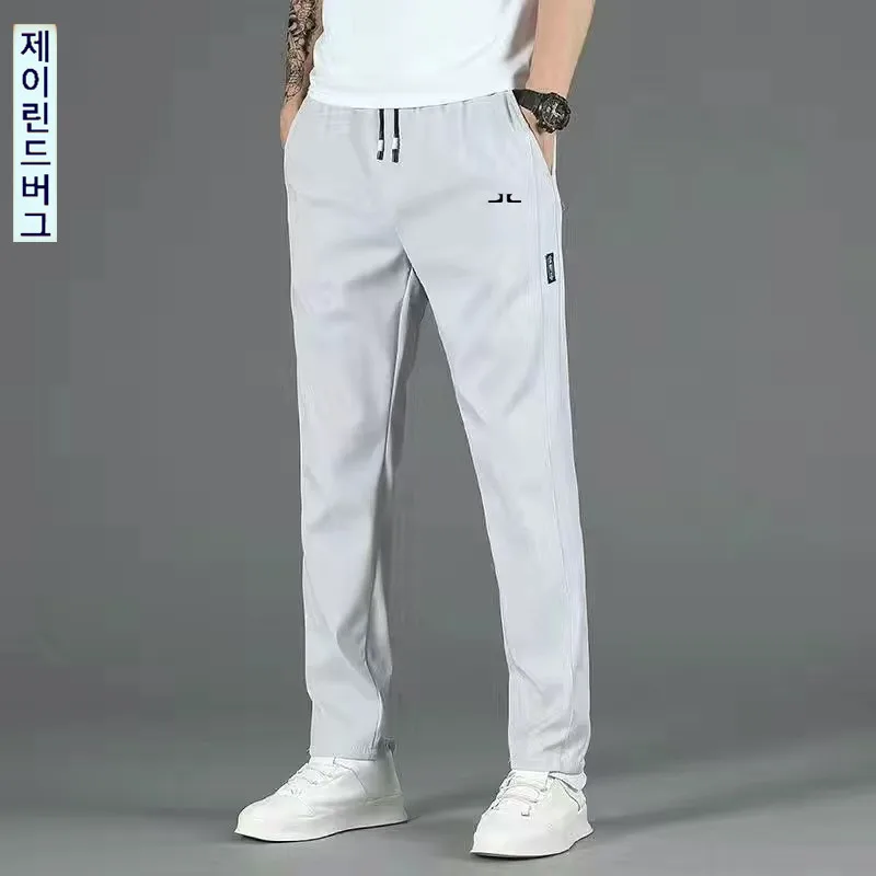 

High Quality Pant Men Golf Wear2024 Spring New Casual Thin Style Ice Silk Pants Loose Fitting Straight Cylinder Men Golf Apparel