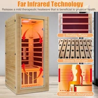Infrared Home Sauna Room, Low EMF 1200W/110V Heaters Panels,LCD Control Panel,10 Minutes Pre-Warm Up,Time and Temp Pre-Set Sauna 2