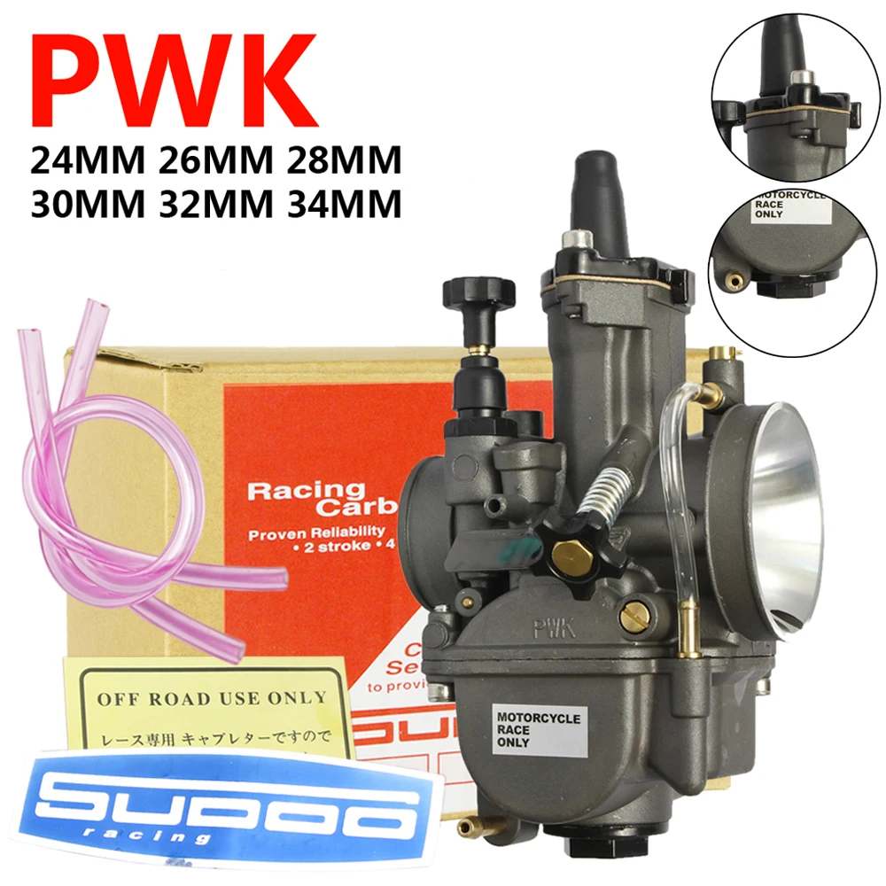 PWK Racing Carburetor For 24mm 26mm 28mm 30mm 32mm 34mm 50-250cc Universal 2T 4T Engine
