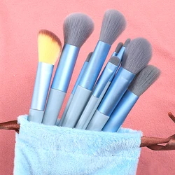 Deluxe 13 - Piece Soft Makeup Brush Set (Blue)