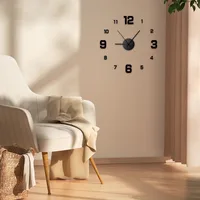Creative Frameless DIY Wall Clock Wall Decal Home Silent Clock Living Room Office Wall Decoration 2
