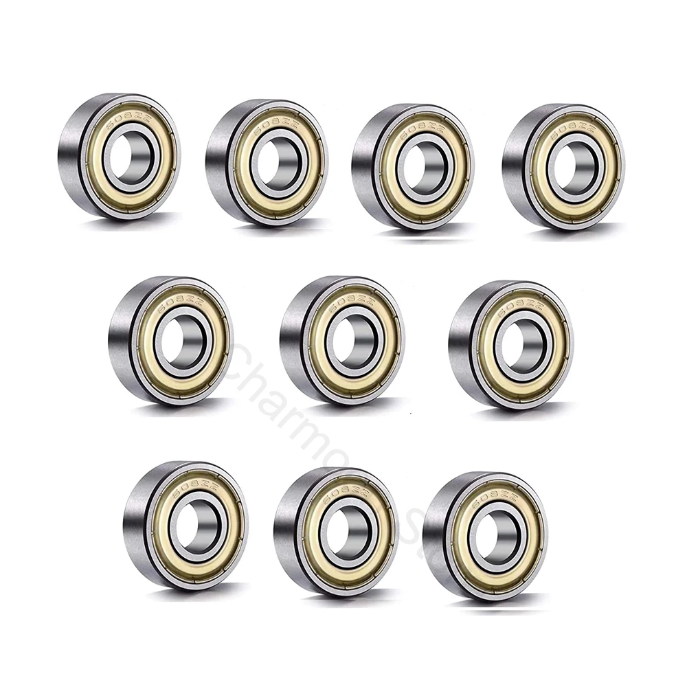 10pcs 608ZZ Steel Ball Bearing Double Shielded Miniature High-carbon 3D Printer Parts