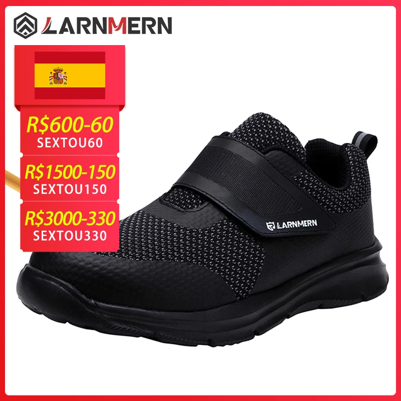 LARNMERN Zapatos de seguridad para el trabajo para hombre, calzado ligero y  transpirable con punta de acero, antideslizante, antigolpes, 3D,  deportivo|Botas de seguridad y de trabajo| - AliExpress