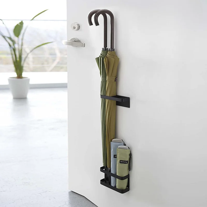 Magnetic Wall-mounted Storage Rack Without Punching for Umbrella Home Use