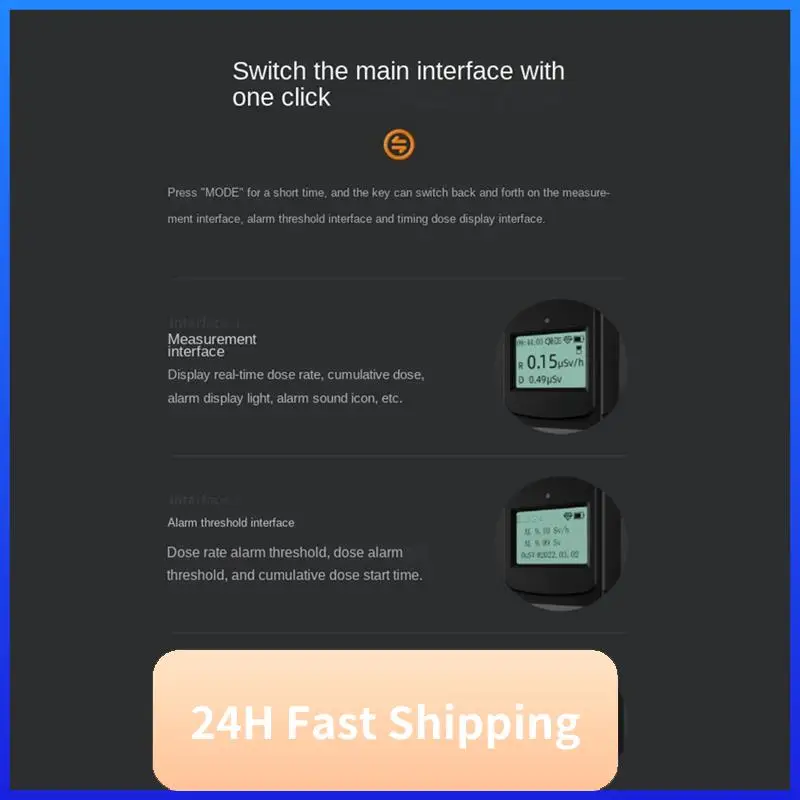 T30C New Geiger Counter Nuclear Radiation Detector &Beta; Y X-Ray Detection Geiger Radioactive Detector LCD Display Household