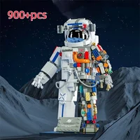 Technical Creative Space Aerospace Figures Building Block Spaceman MOC Model Assemble Space Astronaut Bricks Toys For Kids Gifts 3