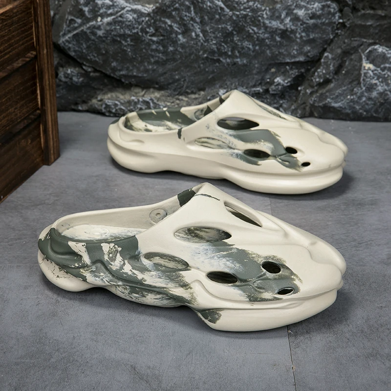 Fashion Men's Sandals Beach Slippers Anti-Slip Wear-Resistant EVA Comfortable Home Slippers Outdoor Flip-Flops Man Summer Shoes