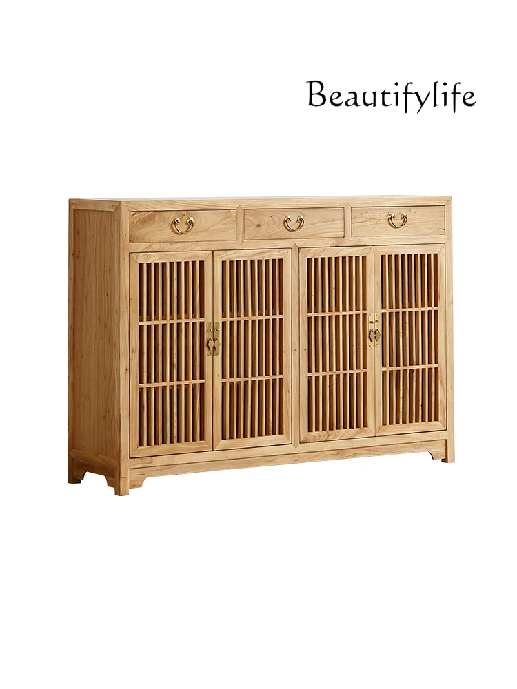 

Новый деревянный буфет в китайском стиле в старинном стиле, шкаф из массива дерева для хранения, дзен мебель, входной шкаф, винный шкаф цвета древесины