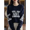 Autumn and Winter Cashmere Elegant Women's Cashmere Pullover O Neck Slouchy Loose Soft Women's Sweater Fashion Pullover 2