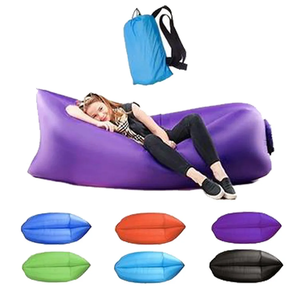 

Inflatable Sofa Cushion Camping Air Tent Bed Sleeping Bag Lazy Beach Air Mattress Folding Lounger Chair Garden Outdoor Furniture