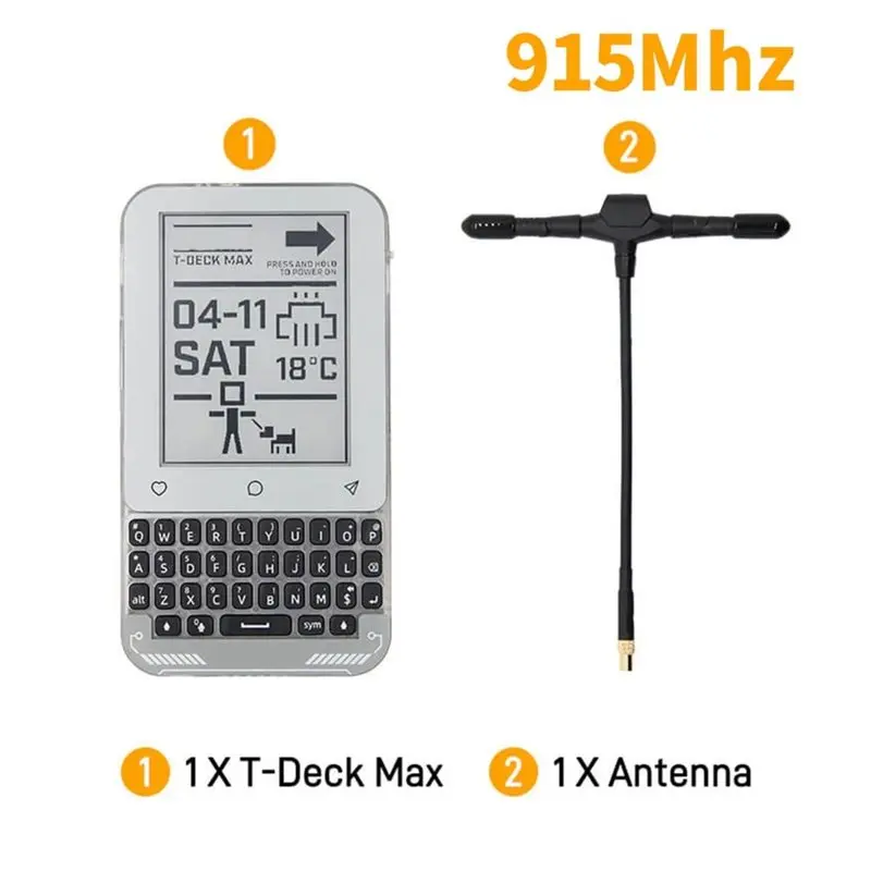 【사이버 먼데이】SX1262 로라 트랜시버 2.4Ghz Wifi& 블루투스 5(LE) AI 러닝 915Mhz T-Deck Max 3.1인치 터치 E-Paper(앤트 기능 포함)