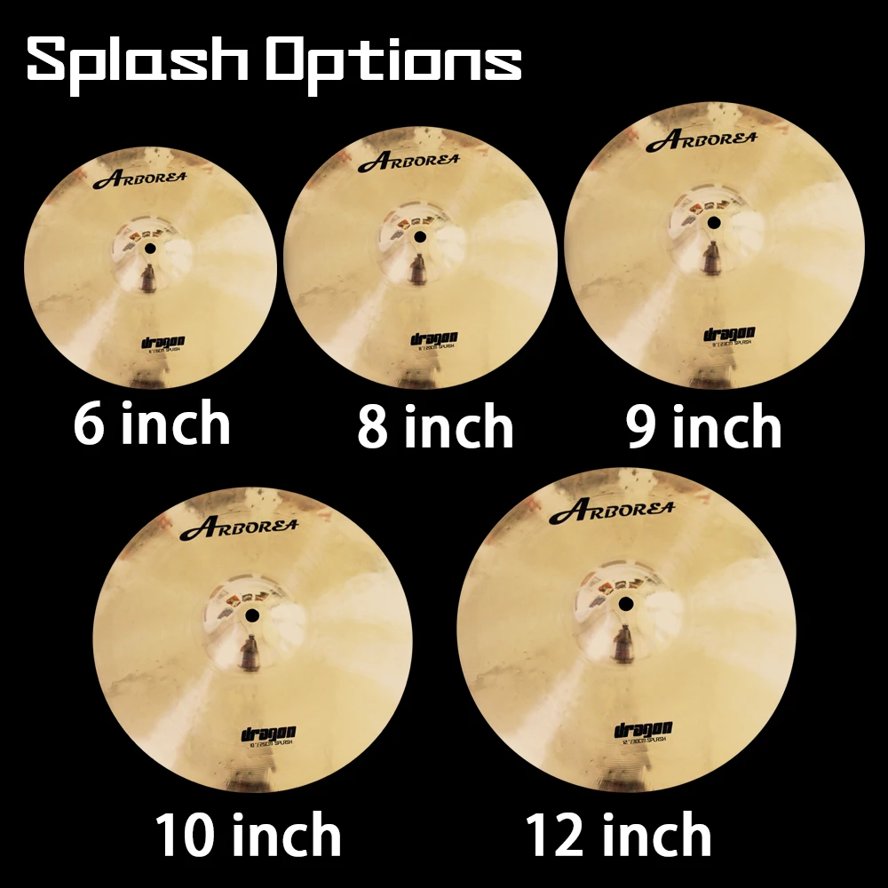 Arborea-Dragon Series Splash Cymbals for Drums, 6"