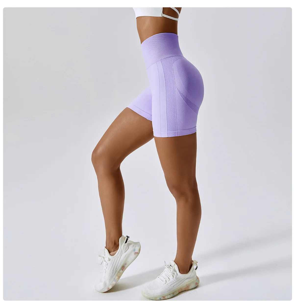 Pantaloncini da donna Pantaloncini sportivi senza cuciture per donna Ciclismo Jogging Fitness Vita alta Push Up Pantaloncini da palestra Leggings Abbigliamento da yoga da donna_voghion.com