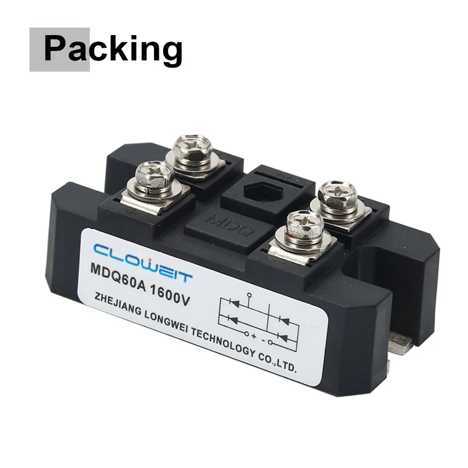 60A 1600V Single Phase Diode Bridge Rectifier Module High Power 4 - View #2