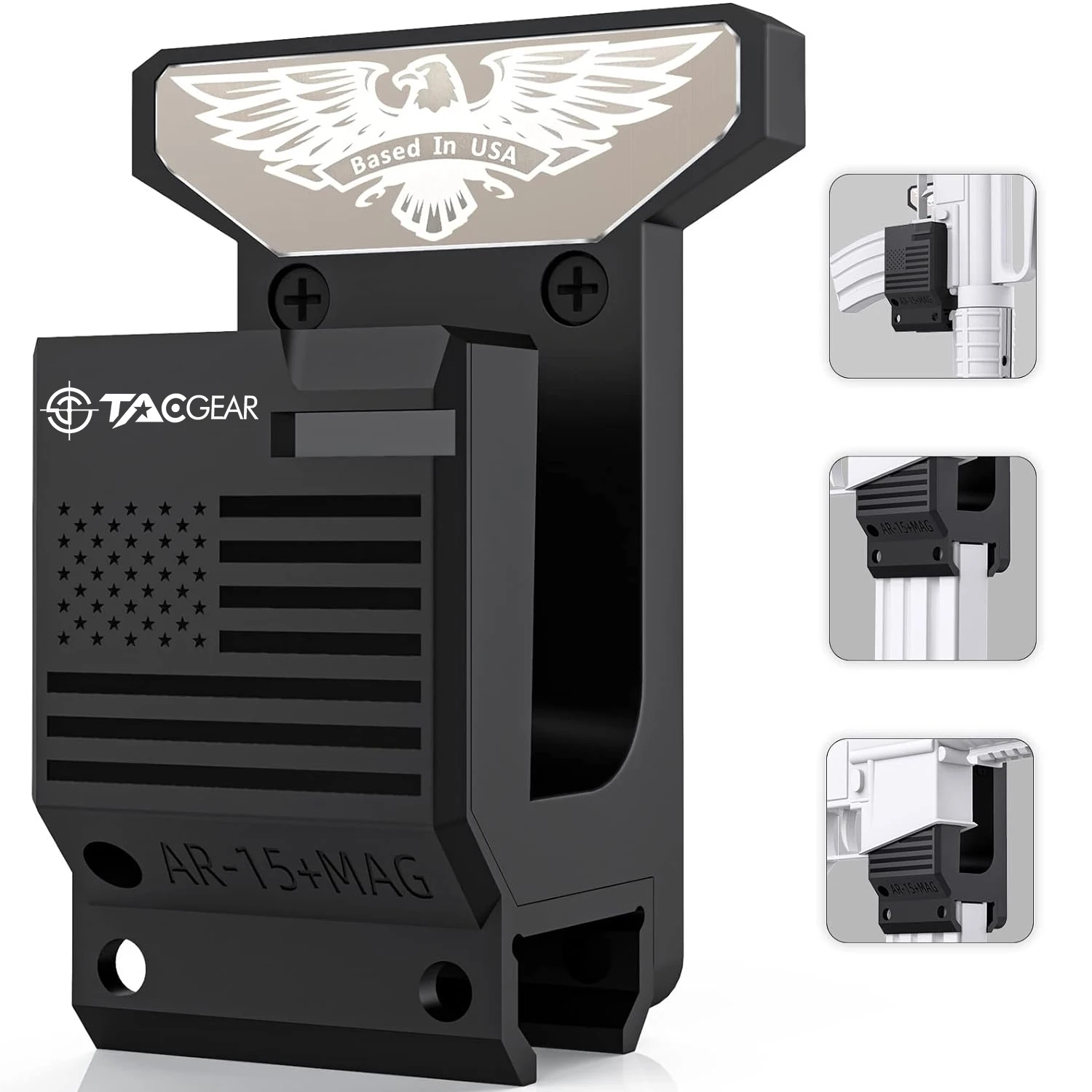 MytypeMAG Gun Wall Mount With Holder, Vertical Gun Wall Mount Display With Solid Material Afford 300Lbs Of Holding Strength, Storage Rack With Lock