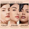 VERONNI Liquid Foundation Cream for Face 10ml High Coverage Makeup Base Sunscreen SPF30 Waterproof Concealer Makeup Foundation 5