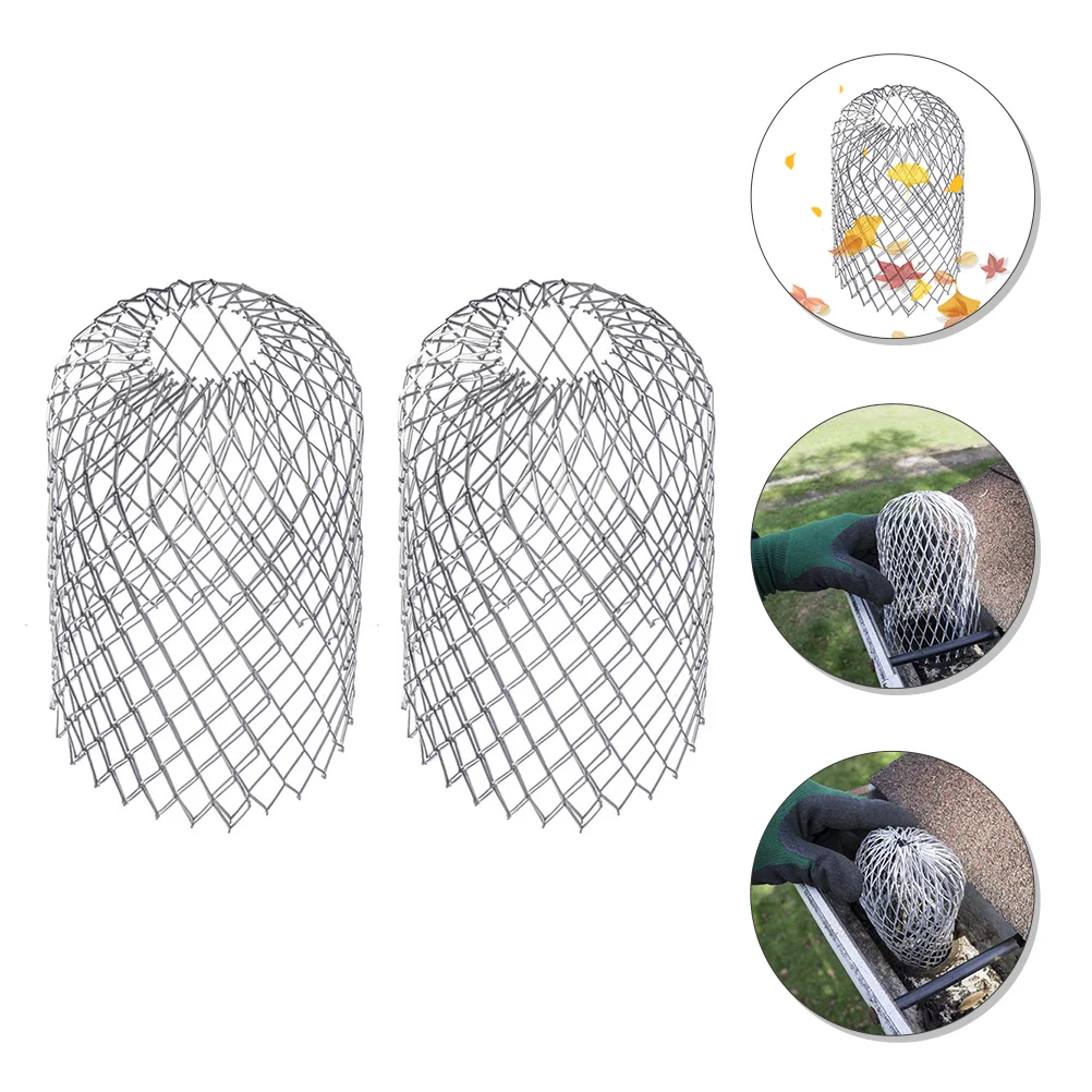 

2 Pcs Drain Filter Roof Pipe Strainer Anti-blocking Leaf Household Mesh Anti-leaf Stainless Steel Draining Drainage